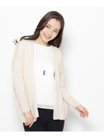 ふんわり長袖カーディガン/オフホワイト(003)