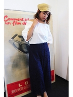 レースワイドパンツ/ラベンダー(080)