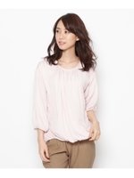 サテンバルーン風ブラウス/ベビーピンク(071)