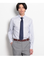 ALBINIタッターソールチェック ワイドカラードレスシャツ/ブルー(792)