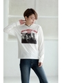 【AZUL by moussy】フォトプリントロンT/O/WHT