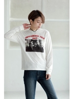 【AZUL by moussy】フォトプリントロンT/O/WHT