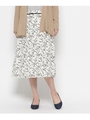 フラワーペインティングタックスカート/オフホワイト(103)