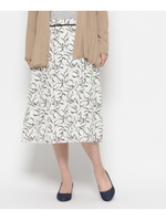 フラワーペインティングタックスカート/オフホワイト(103)