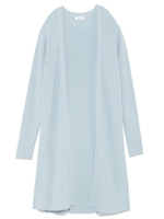 リブガウンカーディガン/BLU