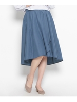 innowave フリルデザインミディスカート/ダークブラウン(043)