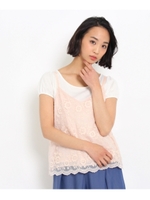 フラワーチュールレースシャツ/オフホワイト(003)