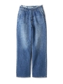 ウエストワイドデニムパンツ/ライトインディゴ1(111)