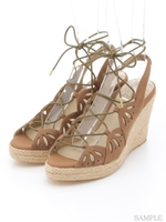 カッティングフラワーサンダル/黒