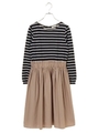 ボーダードッキングワンピース/ネイビー
