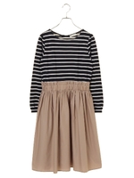 ボーダードッキングワンピース/ネイビー