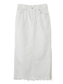SIDE SLIT SKIRT/ホワイト