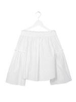 オフショルフレアースリーブTOPS/WHITE