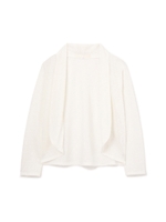 リネンプレーティング天竺カーディガン/ホワイト(030)