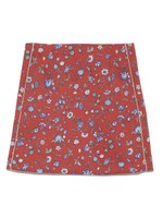 フラワープリントスクエアスカート/RED