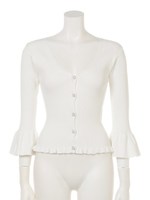 フリルヘムニットカーデ/L/PNK