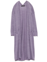 フレンチリネンカーリングロングカーディガン/GRY