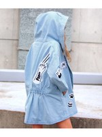 【ANAP】ワッペン付デニムネコ耳フーディートッパー/BL