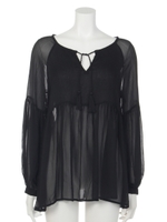 バルーンスリーブチュニック/ブラック