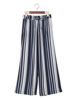 マルチストライプ柄ワイド/パンツ/コン/オフホワイト