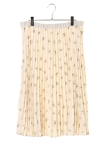 ミニフラワープリントプリーツスカート/アイボリー