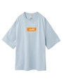 TAPE LOGO DROP SHOULDER S/S TEE/ライトブルー