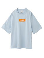 TAPE LOGO DROP SHOULDER S/S TEE/ライトブルー