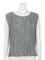 プリーツタンク/ブラック