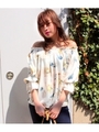 【chille anap】花柄トップス/WH