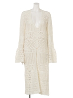 かぎ針カーディガン/オフホワイト