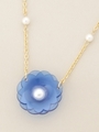 アクリル花モチーフネックレス/ピンク