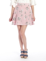 クラシックフラワー柄スカート/ネイビー