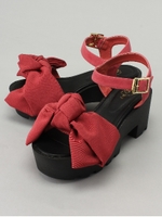 【超十代 着用アイテム】リボンタンクソールサンダル/レッド