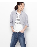 シャツディガン×プリントTシャツ SET/ネイビー(393)