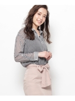 【WEBサイズ限定（13号・15号）】大好評のセットブラウス♪あなたはどっちの柄が好き？/ブラック(219)