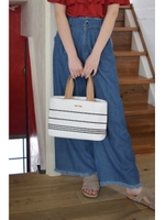 フリンジデニムワイドパンツ/ブルー(110)