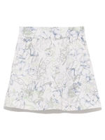 ブルーミングフラワースカートショーパン/WHTxBLU