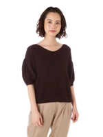 パフスリーブニット/ブラウン(050)