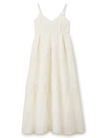 リリーフラワーレースキャミワンピ/ライトブルー