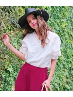 【anap mimpi】コットン切替袖絞リトップス/NVY