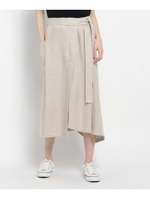 イレギュラーヘムリネンスカート/ブラック(019)