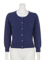 クリアーフラワービジュー釦CD/ブルー