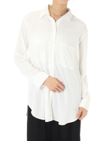 【AZUL by moussy】ダブルポケットレーヨンシャツMOOK番号93030/O/WHT