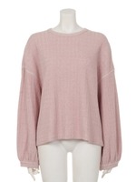 【BED&BREAKFAST】RANDAM RIB Balloon Sleeves/RED