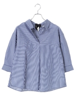 ストライプバックリボンブラウス/オフホワイト