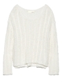 テープヤーンプルオーバー/WHT