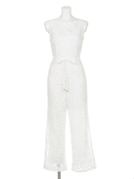 【LATINA】総レースオールインワン/WH