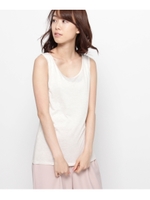 スパイラル天竺タンクトップ/ライトベージュ(051)