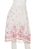 花柄シフォンフィッシュテールスカート/ネイビー