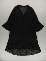 ヨウリュウフラワー刺繍ガウン/ブラック